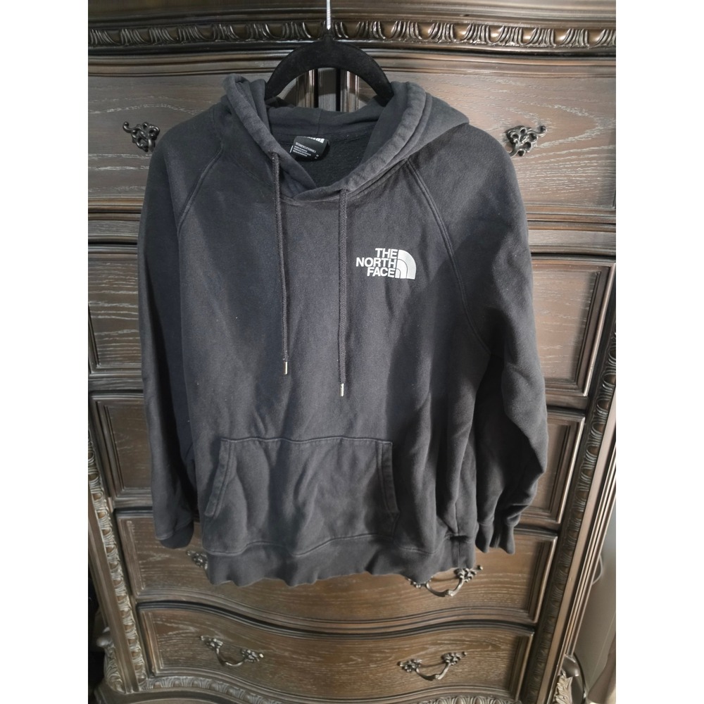 The North Face Womens Black Floral Graphic Hoodie Sweatshirt Medium NF0A7UNH